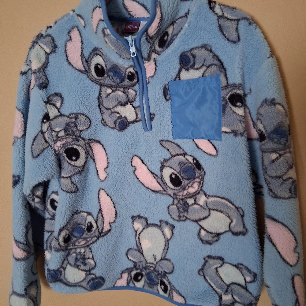 Disney Stitch Blue and Pink Fleece Jacket - Picture 3 of 7